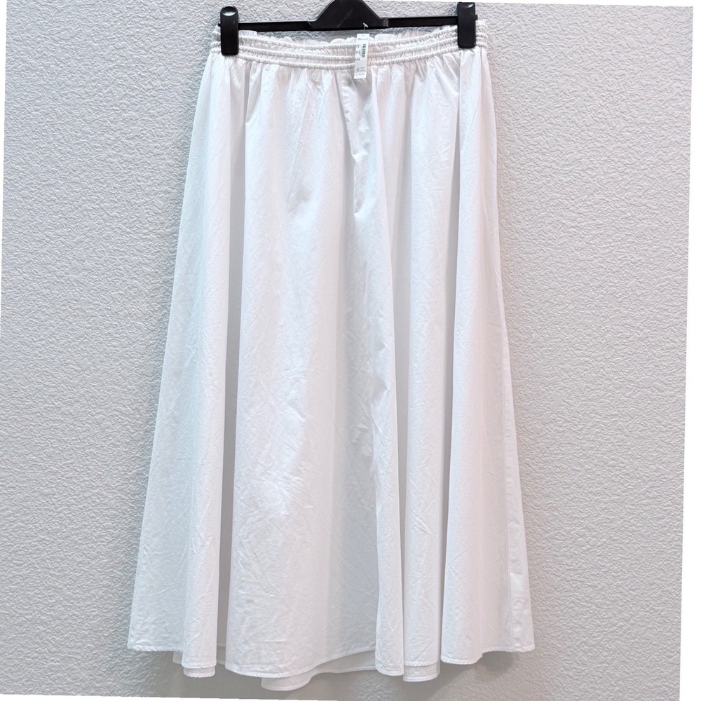 NWT Madewell Sz M Pull-on Paperbag Midi Skirt $118